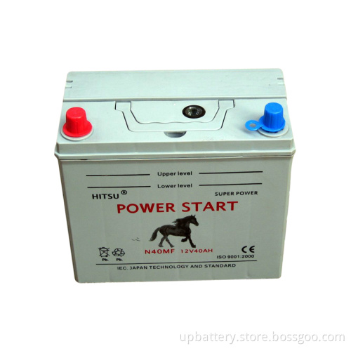 Automotive Starter Batteries N40mf 12V40ah Auto Battery